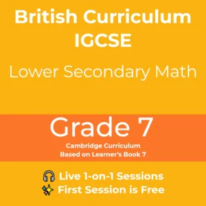 Grade 7 Math – Cambridge Lower Secondary (IG)